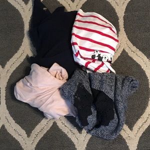 a bundle of sweaters